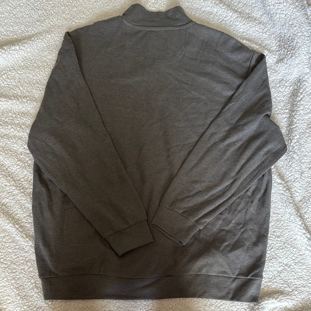US Polo Assn. Men's Gray Quarter-Zip Sweater - Picture 3 of 4